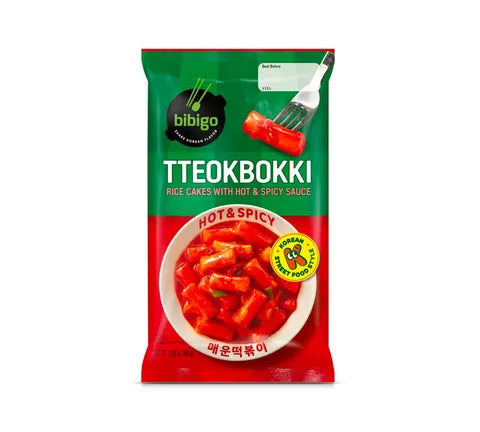 CJ Bibigo Tteokbokki - Rice Cakes with Hot & Spicy Sauce - Box (12 x 360 gr)