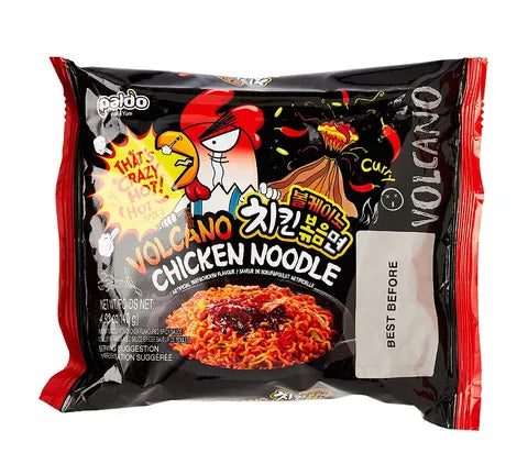 Paldo Volcano Chicken Stir Fry Instant Noodles - Box (16 x 140 gr)