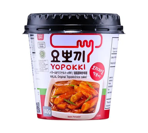 Young Poong Yopokki Hot & Spicy HALAL Topokki (Rice Cake) - Box (12 x 145 gr)